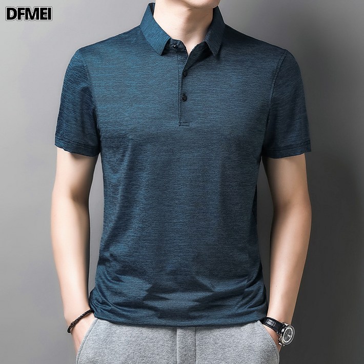 DFMEI 남자 라이트 비즈니스 반팔 카라 티셔츠 얇은 DFMEI 남자 라이트 비즈니스 반팔 카라 티셔츠 얇은