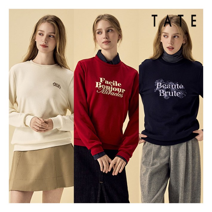 테이트 ○ TATE 25FW 여성 아트웍 기모 스웻셔츠 3종