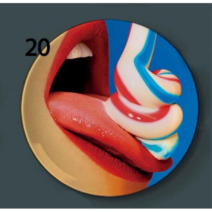 셀레티 립스틱 원형 인테리어 접시 반대하다 거울 프린트