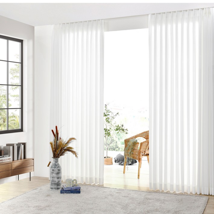 아로아 국내제작 방수 도톰차르르 2배나비주름 사생활보호 비침없는 쉬폰커튼 속커튼