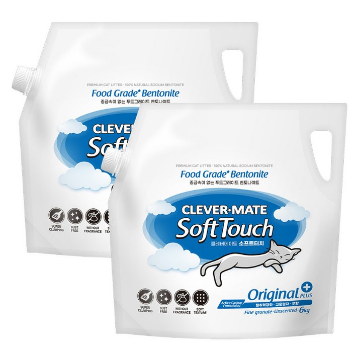클레버메이트 소프트터치 오리지널 플러스 6kg x 2개
