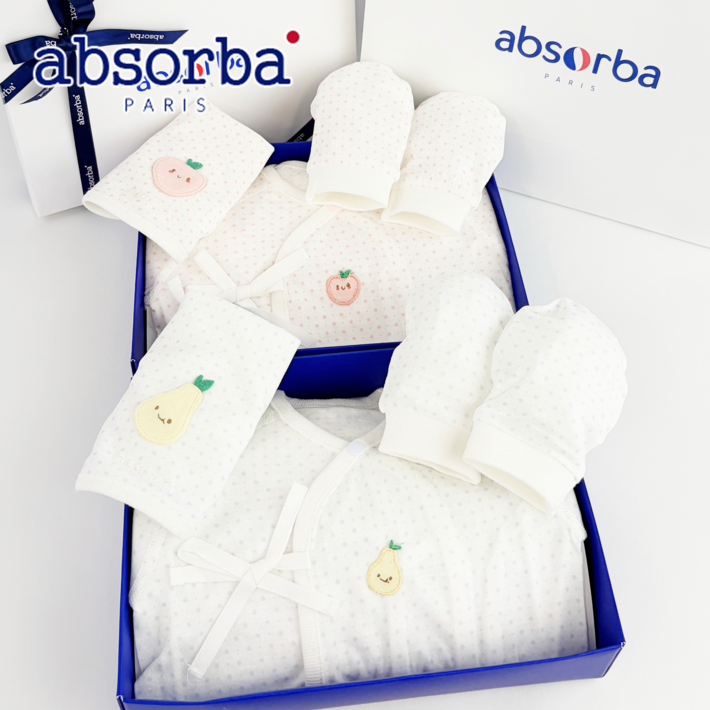 압소바 배냇저고리 친환경섬유 텐셀 신생아 선물세트 남아 여아 여름용