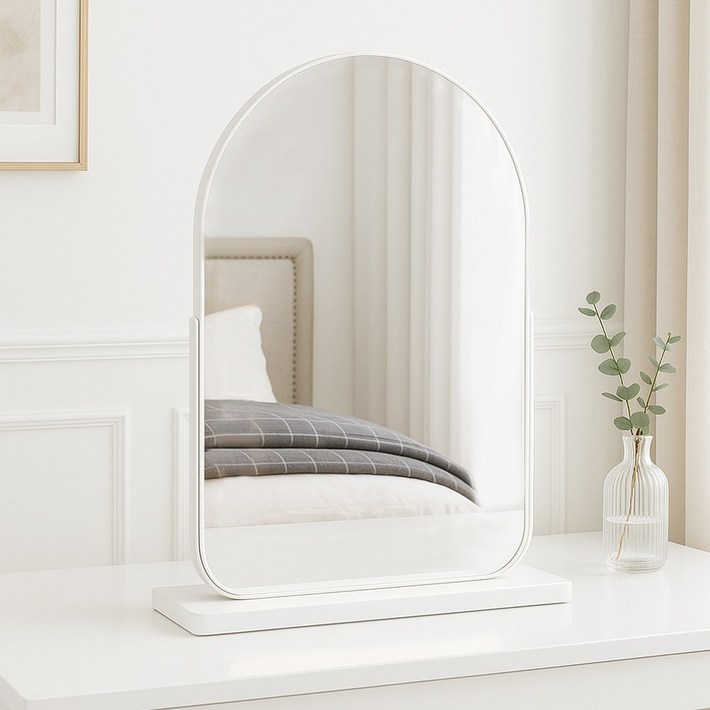 이너네스트 아치형 LED 화장대 거울 각도조절 탁상용