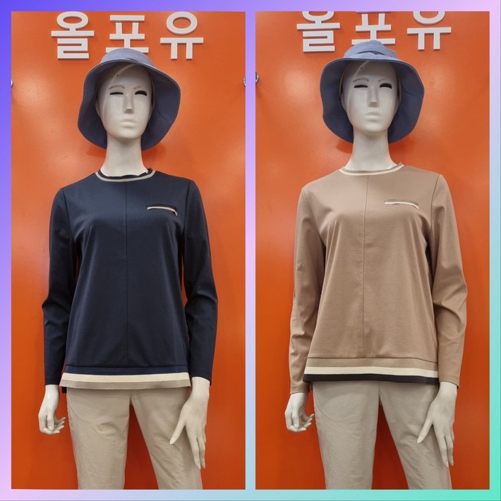 올포유 데일리한 스타일 예뻐 여성 삼색 배색 포인트 라운드 티셔츠 LTM7421509,819 올포유 데일리한 스타일 예뻐 여성 삼색 배색 포인트 라운드 티셔츠 LTM7421509,819