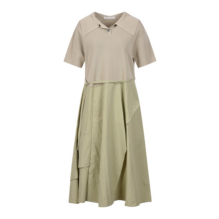 코인코즈 치마 배색 오픈 카라 원피스DW4MO306 2084675