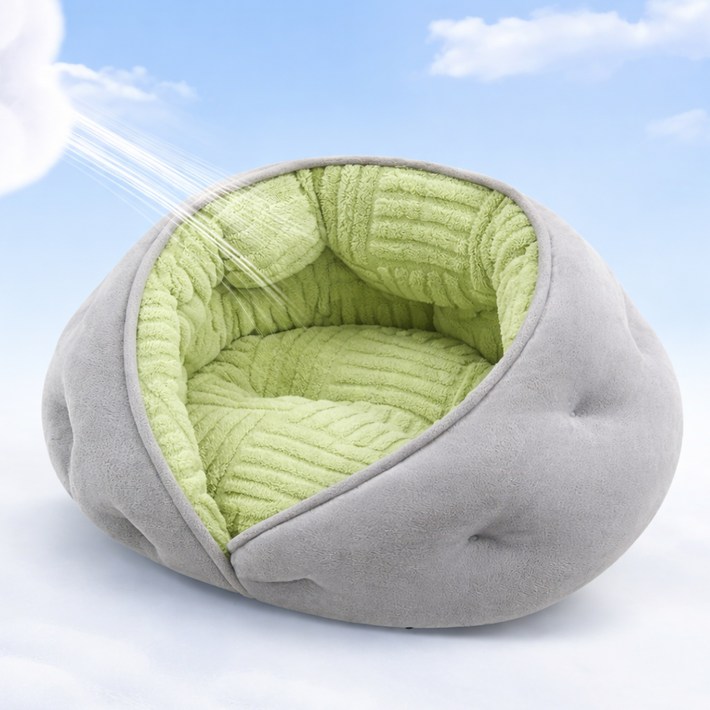페이퍼랩 부드러운 플리스 강아지 고양이 쿠션 침대