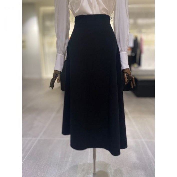 모조에스핀 언밸런스 플레어 스커트 S251MSD002BK