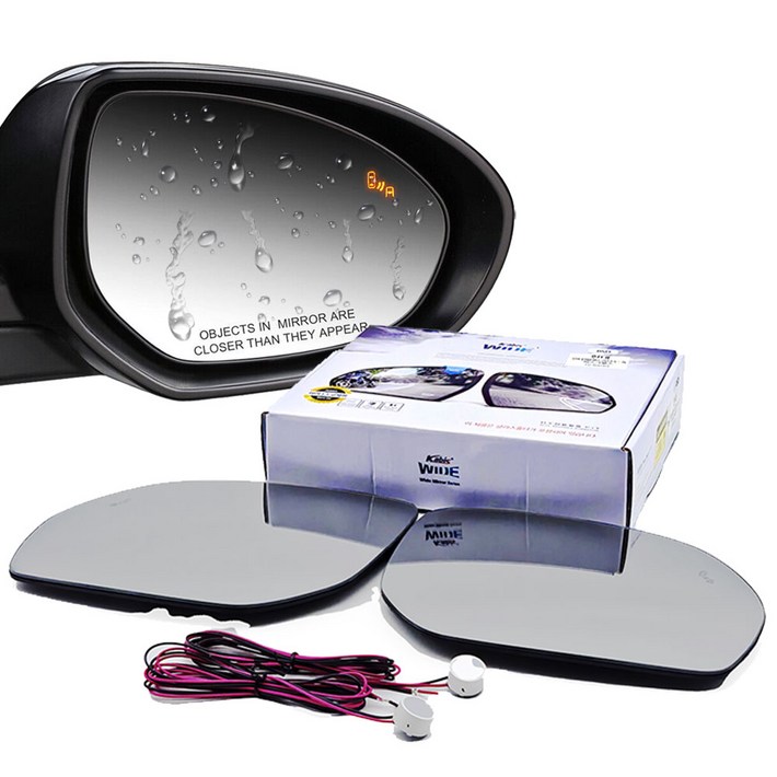 카비스 와이드미러 현대 제네시스 시리즈 사각지대 해소 선명한 시야 영구적 초발수 사이드미러, 1세트, 026현대제네시스BH구형