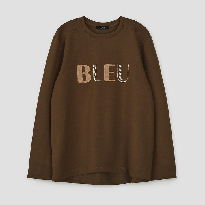 클라비스 여성형 레터링 긴팔 티셔츠CVLWE1201M