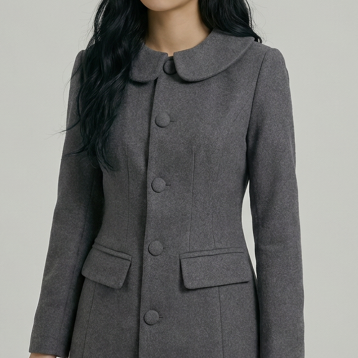 러아카 소프트 카라 자켓 원피스