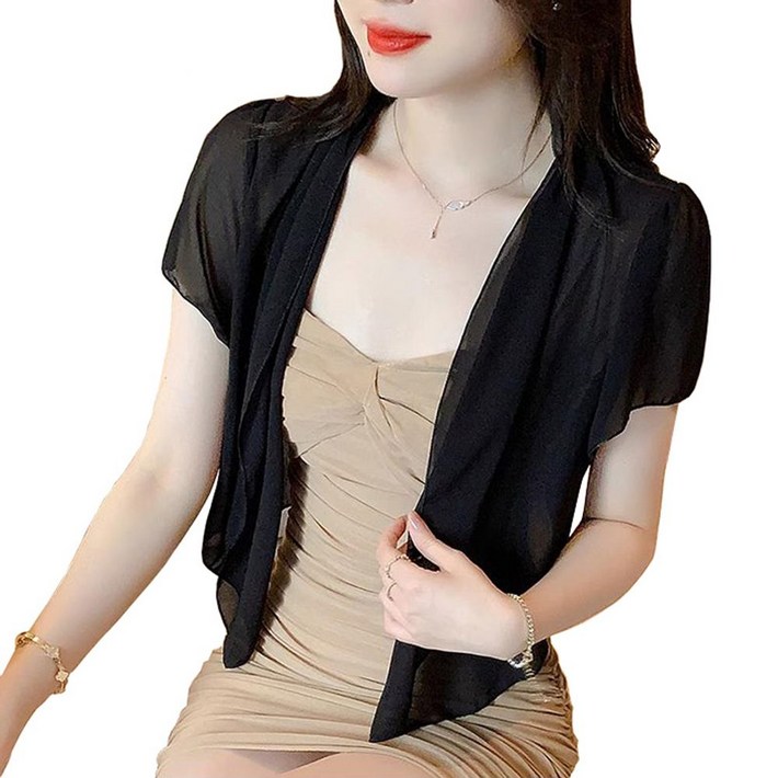아이레노 쉬폰 여름 가디건 여성용 루즈핏 외투