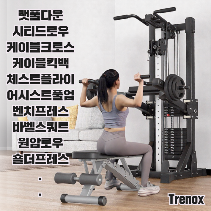 트레녹스 홈짐 세트 벤치프레스 철봉 헬스기구 치닝디핑 스미스머신 다기능 턱걸이 풀업 홈트