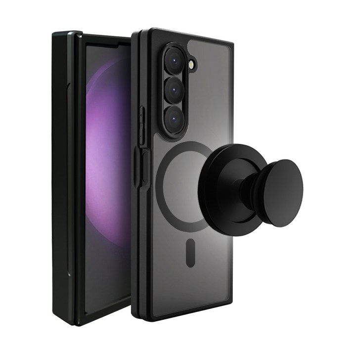 리네시 갤럭시 Z 폴드 맥세이프 슬림 힌지보호 풀커버 그립 스탠드 케이스 호환