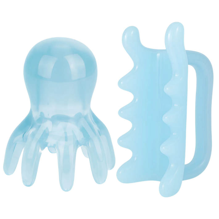 로제브 두피 괄사 마사지기 바디 승모근, 루미나 블루, 1개