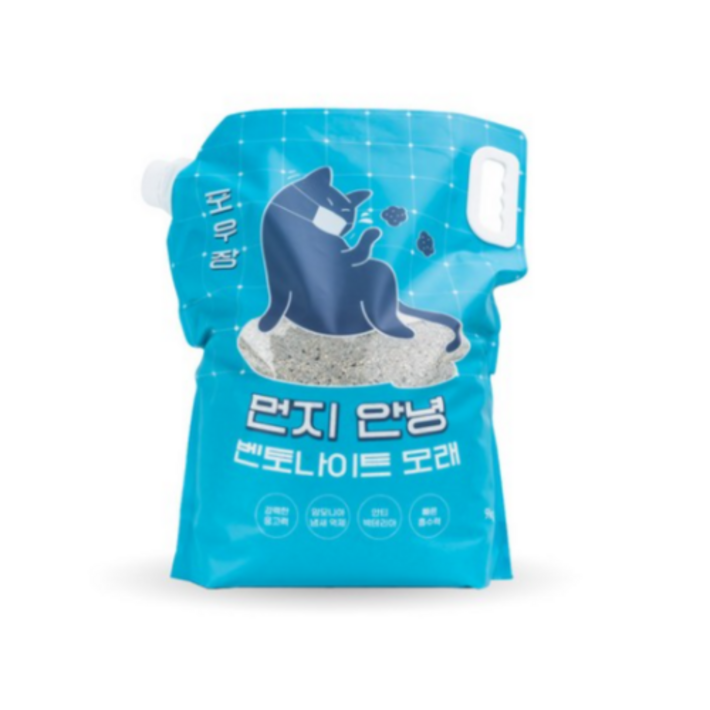 포우장 먼지 안녕 벤토나이트 고양이 모래, 9kg, 4개, 무향