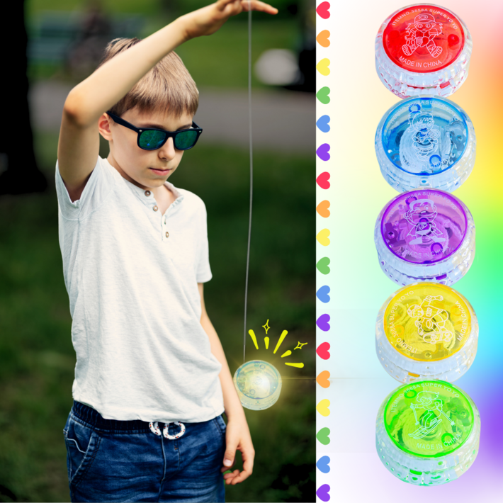 심플하우징 빛나는 스파클 LED 요요 세트