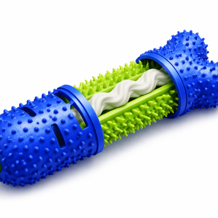 강아지 치약 넣는 덴탈 장난감 분리형 2중구조 치석제거 양치놀이