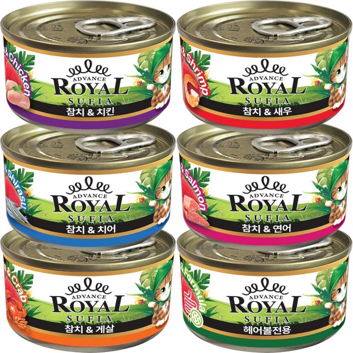 어드밴스 로얄 수피아 7종 85g x 30개입 고양이 캔 길냥이 통조림 간식, 85g, 30개, 수피아 콤보