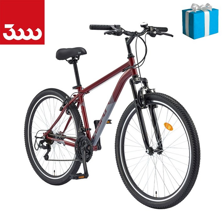 삼천리자전거 2026 27.5 태풍 SF 레드와인 21단 MTB 출퇴근 운동 자전거 100 완조립  사은품 증정