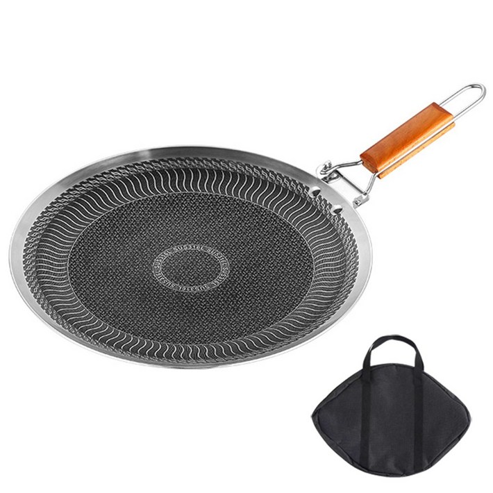 CookNest IH 인덕션 겸용 통3중 316 스텐 고기 불판 그리들, 1개, 24cm