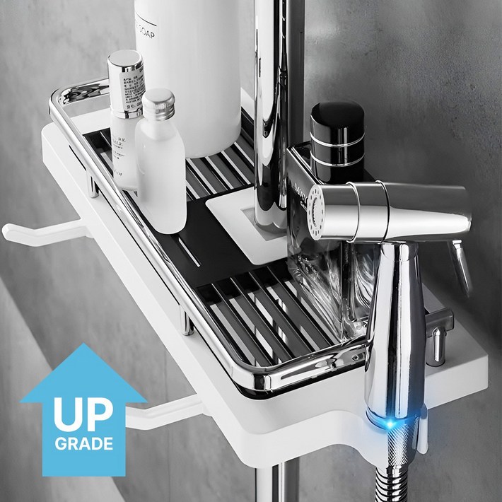 집똑똑이 더튼튼한 무타공 샤워기 욕실 선반 2세대