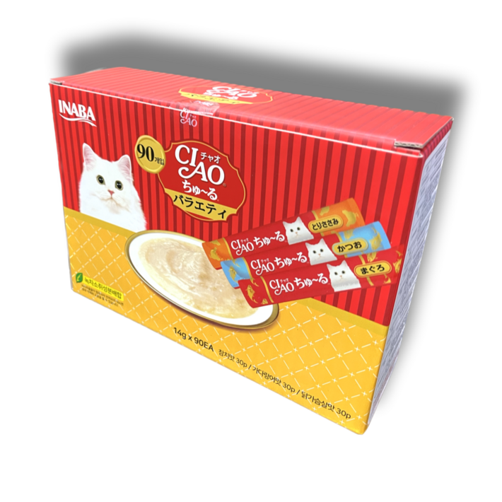 챠오츄르 대용량 90P 코스트코 고양이 츄르 간식 버라이어티 반려묘 차오추르 90P