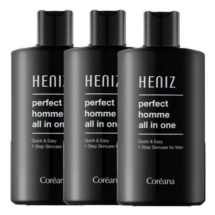 주름개선미백 이중 기능성 코리아나 퍼펙트 옴므 남자 올인원 로션, 200ml, 3개