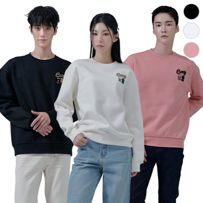 체이스컬트 본사직영공용 부클 CHARACTER 기모 맨투맨 TSHIRT3Color