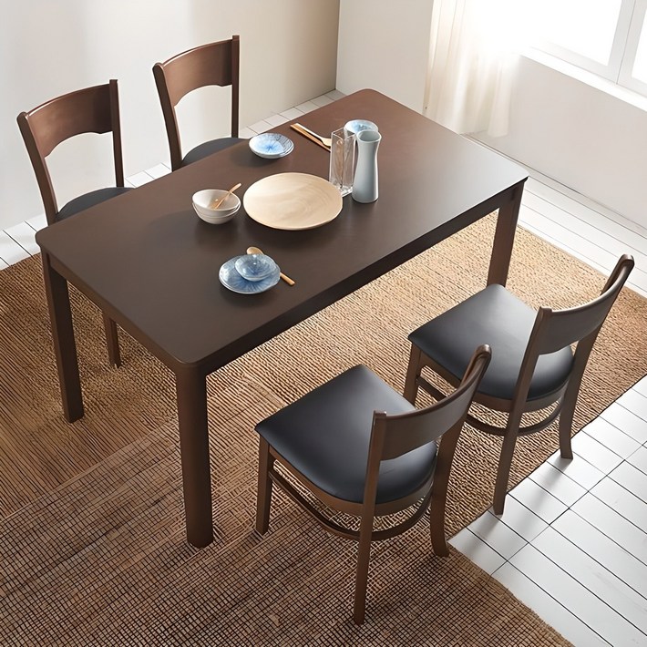 삼익가구 데일 4인용 원목 식탁세트