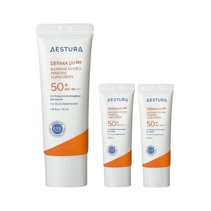 에스트라 더마UV365 장벽수분 무기자차 선크림 SPF50 PA