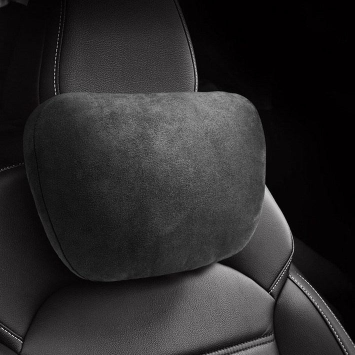 차량용 소프트 목쿠션 목베개 헤드쿠션 DD12369, 1개, 블랙