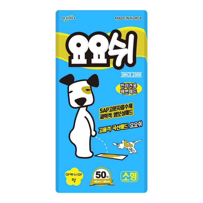 요요쉬 반려견용 배변패드 스카이 아카시아향 50매입