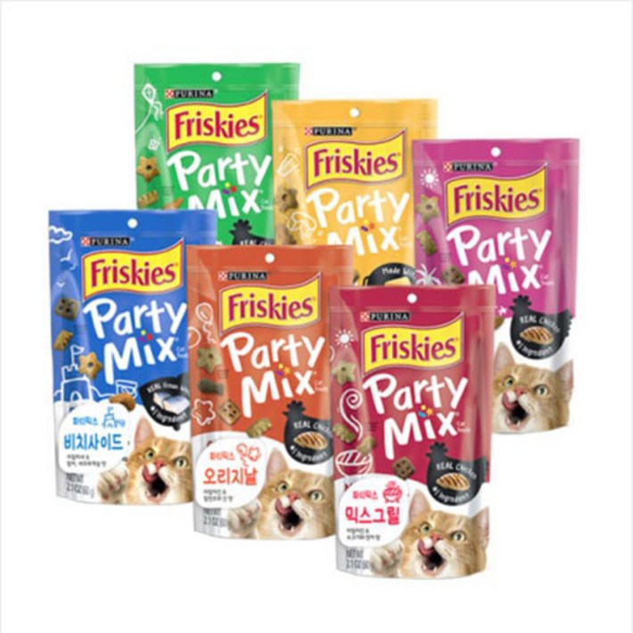 퓨리나 프리스키 파티믹스 60g×6종콤보 6종 각1개씩 퓨리나 프리스키 파티믹스 60g×6종콤보 6종 각1개씩