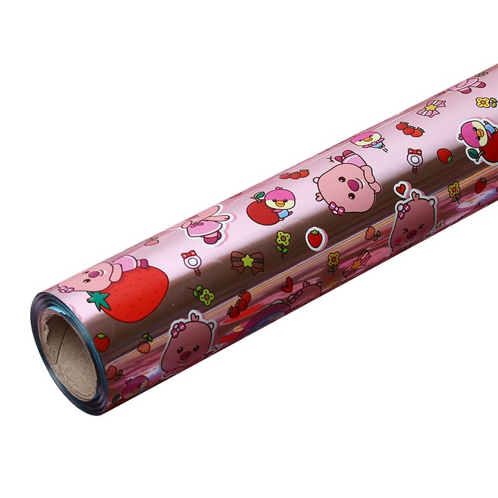위드 뽀로로 증착롤 포장지 중 37.5cm x 12m, 핑크, 1개 위드 뽀로로 증착롤 포장지 중 37.5cm x 12m, 핑크, 1개