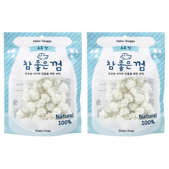 헬로도기 강아지 참좋은껌 실타래 우유껌 S 18p