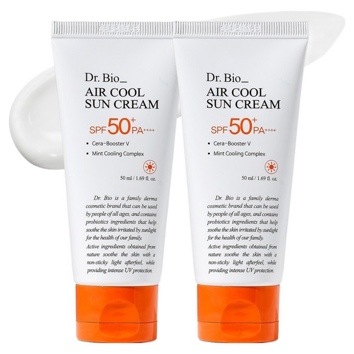 닥터바이오 에어쿨 무기자차 선크림 SPF50 PA, 50ml, 2개