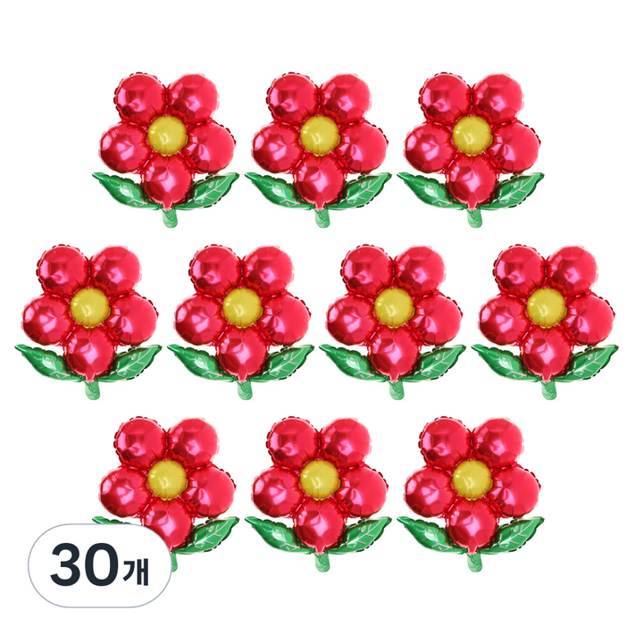 리빙다 꽃받침은박풍선레드 10개입, 레드, 30개