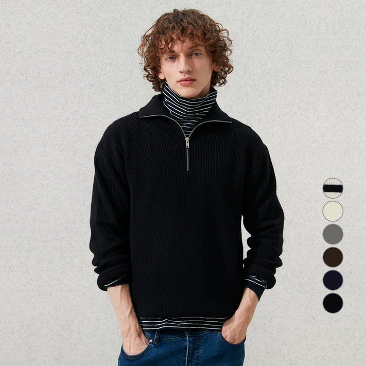 마인드브릿지 남녀공용 하프집업 니트 MAKT71A1