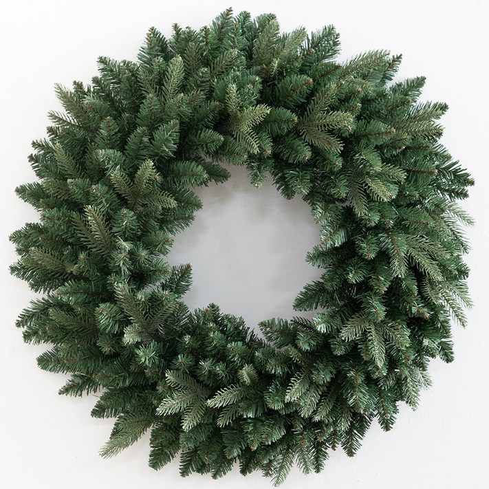 플라워트리 울창한 초록숲 크리스마스 리스, 초록색, 80cm, 1개