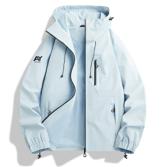 ANYOU 남성 봄가을 야상 바람막이 심플 후드 후드자켓