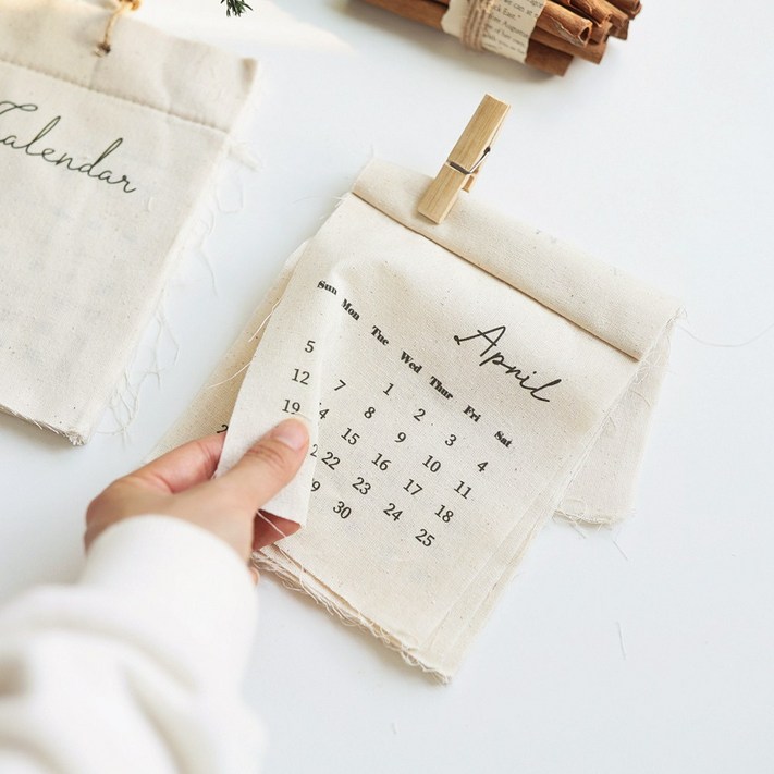 케이트가든 2026 패브릭 달력 감성 빈티지 벽걸이 캘린더 26년