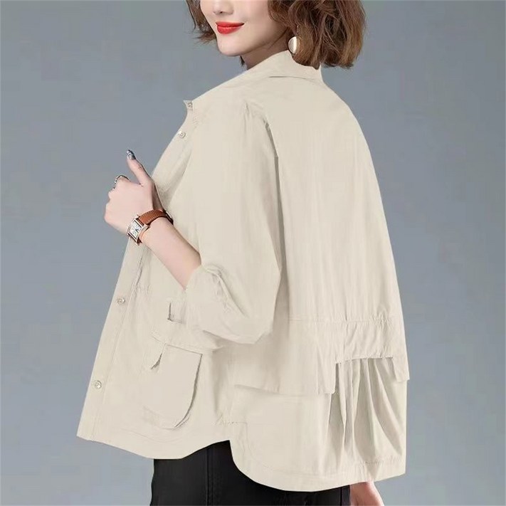 besteffie 여성자켓 봄 가을 카라넥 루즈핏 무지 언발 셔링 캐주얼 데일리 빅사이즈 아우터 패션 재킷 C15 besteffie 여성자켓 봄 가을 카라넥 루즈핏 무지 언발 셔링 캐주얼 데일리 빅사이즈 아우터 패션 재킷 C15