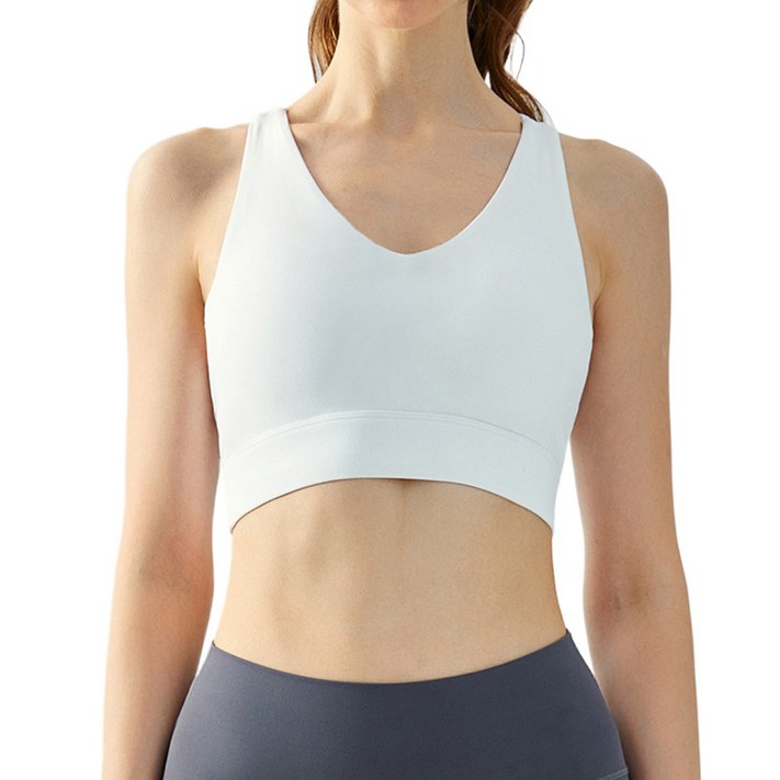 ECUPPER 여성 요가복 백리스 스포츠 브라탑 요가 필라테스 러닝 헬스용 고탄력 일체형패드 나시브라탑