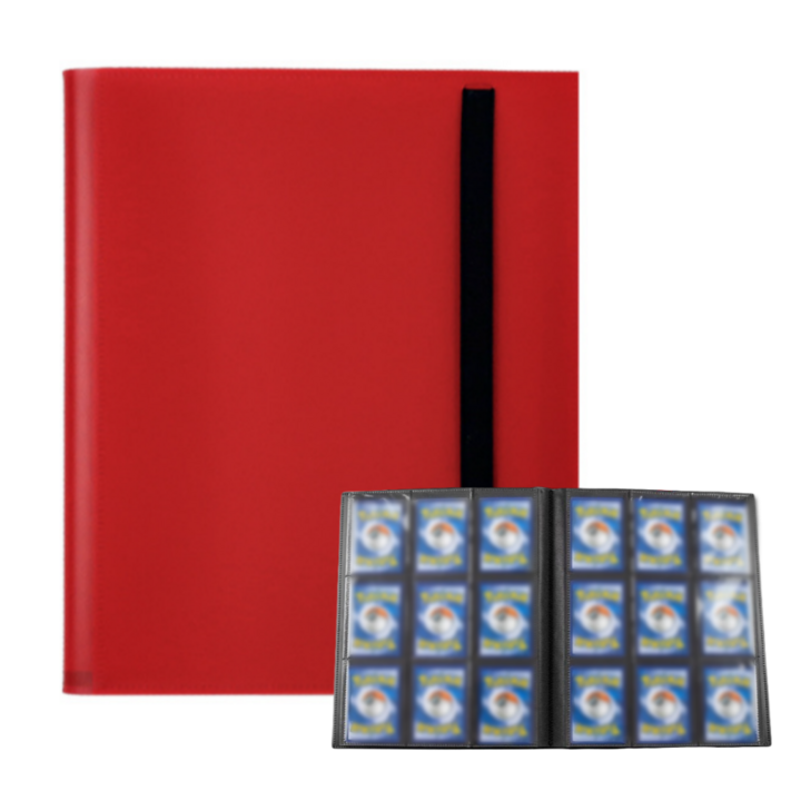 주드플래닛 카드 보관 앨범 북 바인더 9포켓, 레드