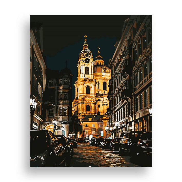 위메이크 페인팅 DIY 명화그리기 세트 체코 나잇뷰 40x50, 체코 나잇뷰