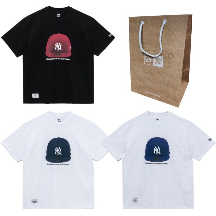 백화점판 뉴에라 MLB 뉴욕 양키스 59FIFTY 반팔 오버핏 티셔츠 쇼핑백 백화점판 뉴에라 MLB 뉴욕 양키스 59FIFTY 반팔 오버핏 티셔츠 쇼핑백