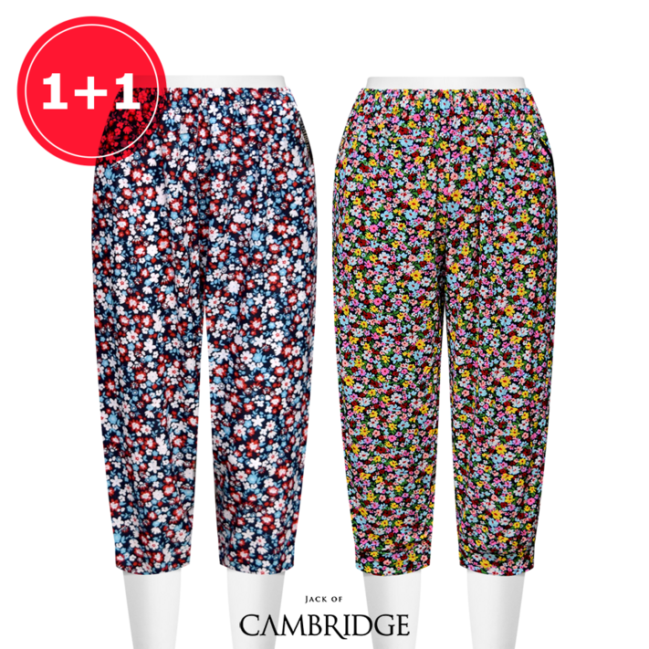 잭오브캠브릿지 여성용 까실이 꽃무늬 몸빼 7부 팬츠 11