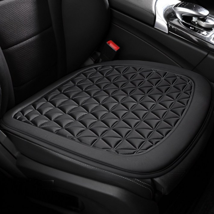 유루카 차량용 방석 운전석 사계절, 1개, Black 블랙