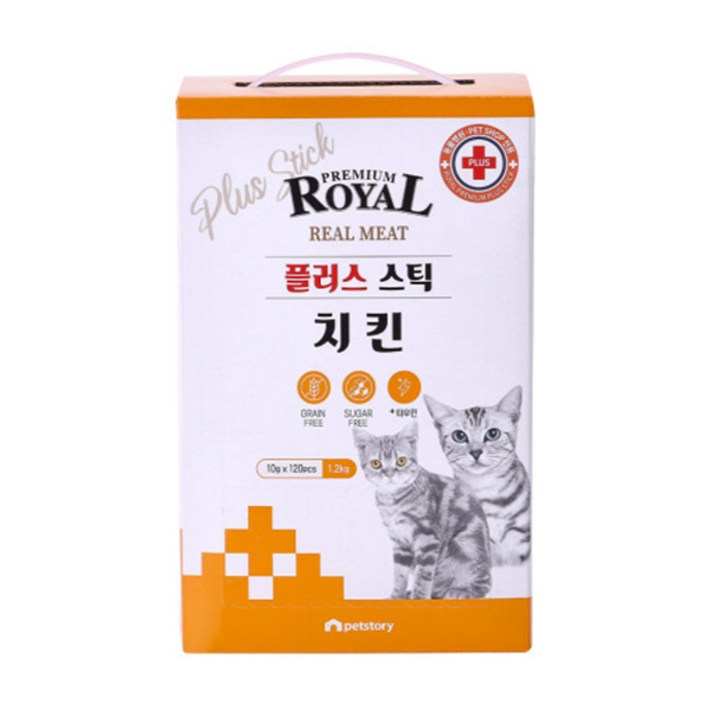 프리미엄 로얄 플러스 스틱 120p 6종 고양이간식 츄르, 1통, 10g