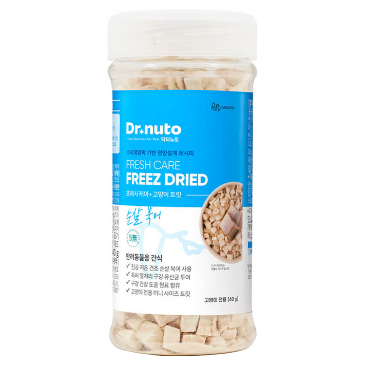 닥터뉴토 고양이 동결건조 간식 유산균 트릿 구내염구취치석제거 도움, 1개, 40g, 북어
